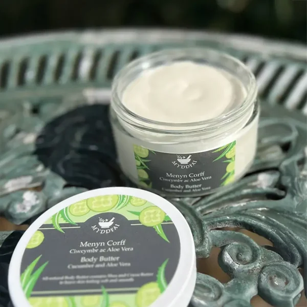 Menyn Corff Ciwcymbr ac Aloe Vera