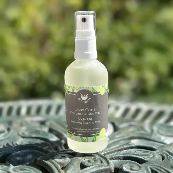Olew Corff Ciwcymbr ac Aloe Vera