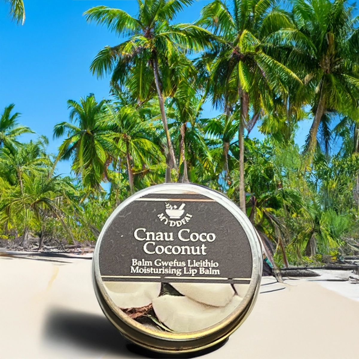 Balm Gwefusau Lleithio Cnau Coco